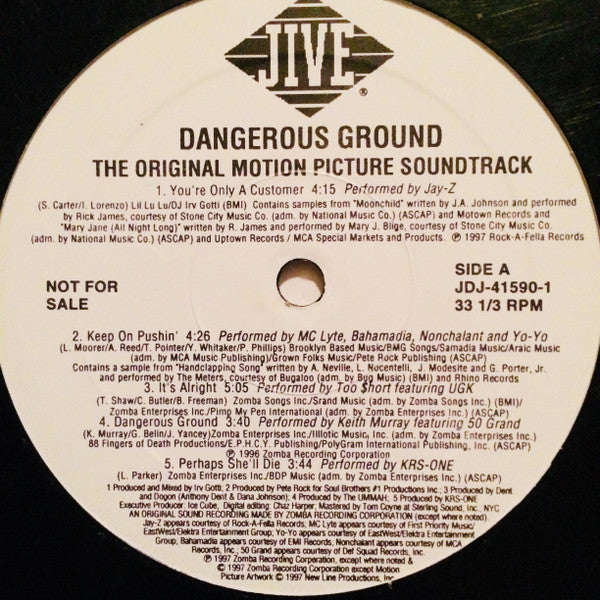 Various : Dangerous Ground - The Original Motion Picture Soundtrack (Clean) (12", Promo)