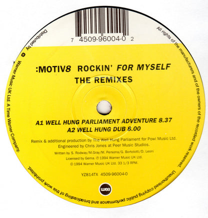 Motiv 8 : Rockin' For Myself - The Remixes (12")