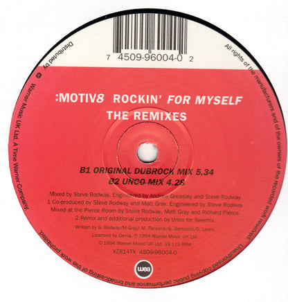 Motiv 8 : Rockin' For Myself - The Remixes (12")