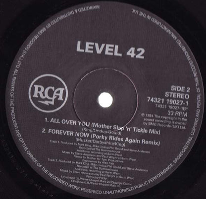 Level 42 : Forever Now / All Over You (12", Single)