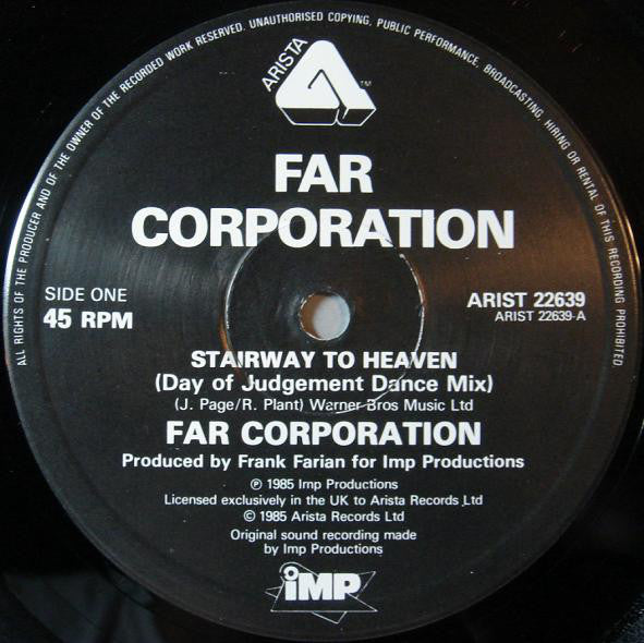 Far Corporation : Stairway To Heaven (The Day Of Judgement) (The Dance Mix) (12", Single)