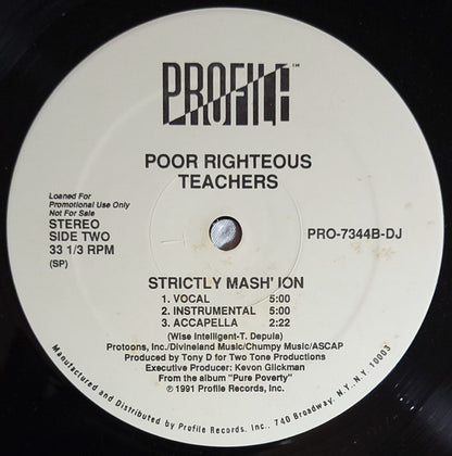 Poor Righteous Teachers : Shakiyla (JRH) (12", Single, Promo)