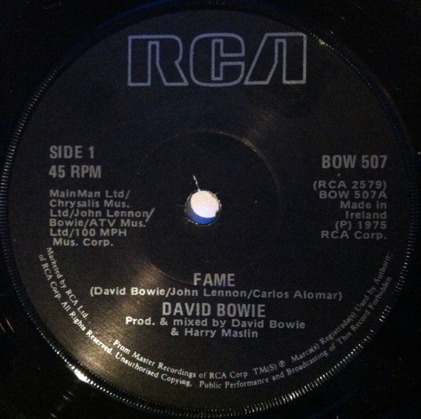 David Bowie : Fame (7", Single, RE)