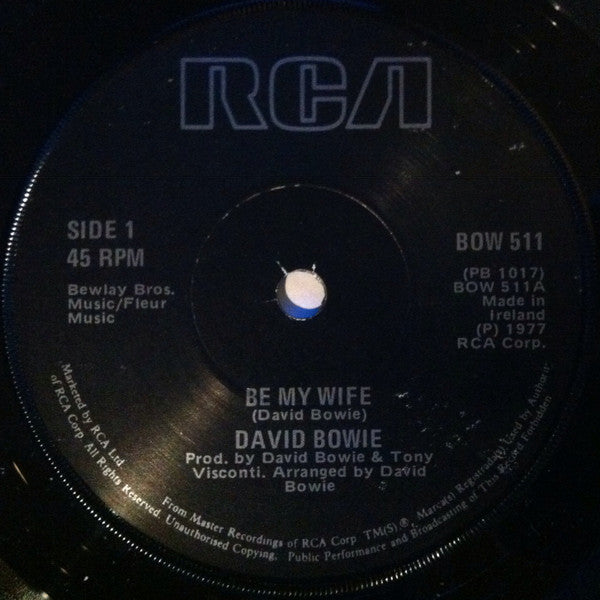 David Bowie : Be My Wife  (7", Single, RE)