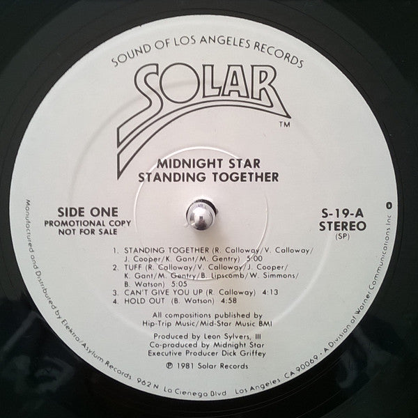Midnight Star : Standing Together (LP, Album, Promo)