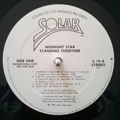 Midnight Star : Standing Together (LP, Album, Promo)