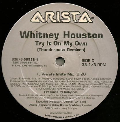 Whitney Houston : Try It On My Own (Thunderpuss Remixes) (2x12")