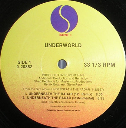 Underworld : Underneath The Radar (12", Maxi)