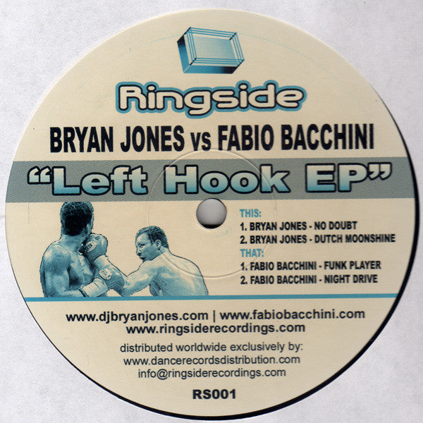 Bryan Jones (2) vs. Fabio Bacchini : Left Hook EP (12", EP)