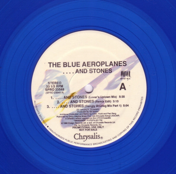 The Blue Aeroplanes : ...And Stones (12", Single, Promo, Blu)
