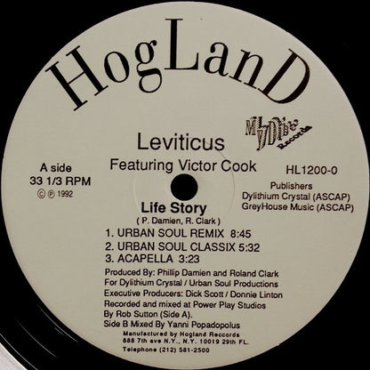 Leviticus (2) Featuring Victor Trent Cook : Life Story (12")