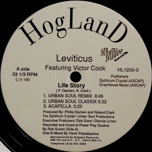 Leviticus (2) Featuring Victor Trent Cook : Life Story (12")