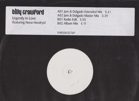 Billy Crawford : Urgently In Love (12", Promo)