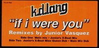 k.d. lang : If I Were You (12", Promo, Cle)