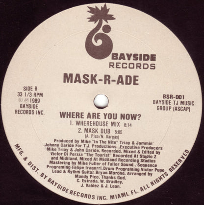Mask-R-Ade : Where Are You Now? (12")