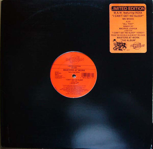 Masters At Work Featuring India : I Can't Get No Sleep / All That (12", Ltd)