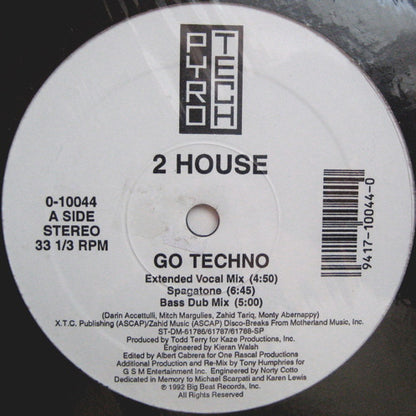 2 House : Go Techno (12")