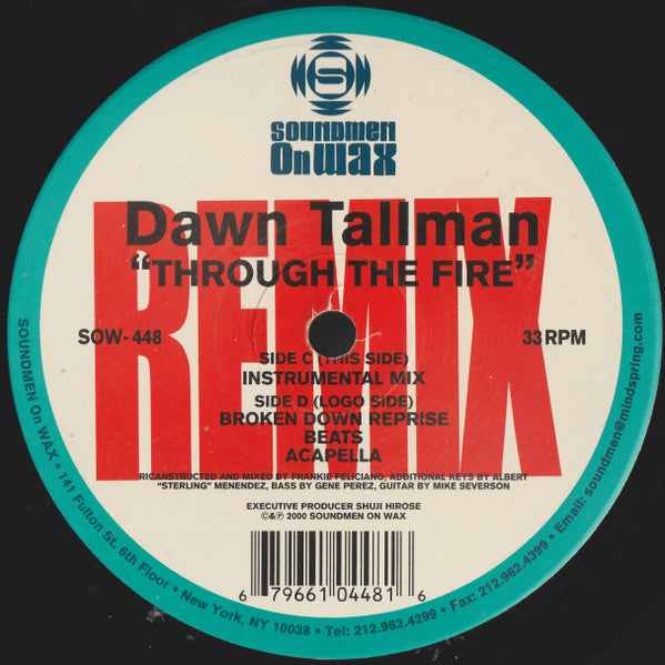 Dawn Tallman : Through The Fire (2x12")