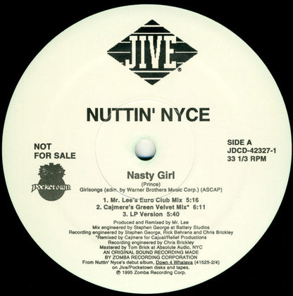 Nuttin' Nyce : Nasty Girl (12", Promo)
