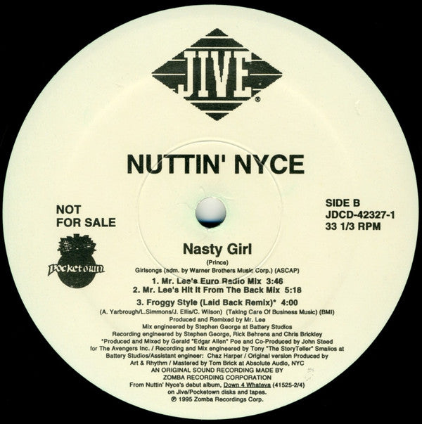 Nuttin' Nyce : Nasty Girl (12", Promo)