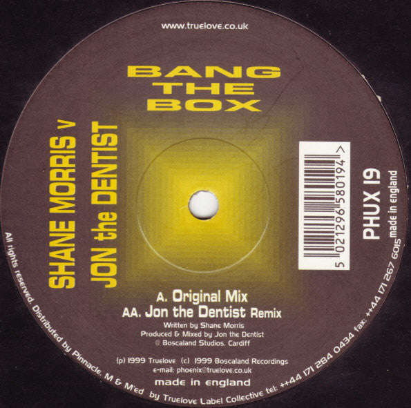 Shane Morris vs. Jon The Dentist : Bang The Box (12")