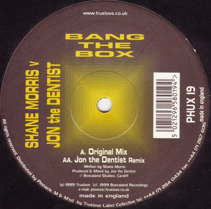 Shane Morris vs. Jon The Dentist : Bang The Box (12")