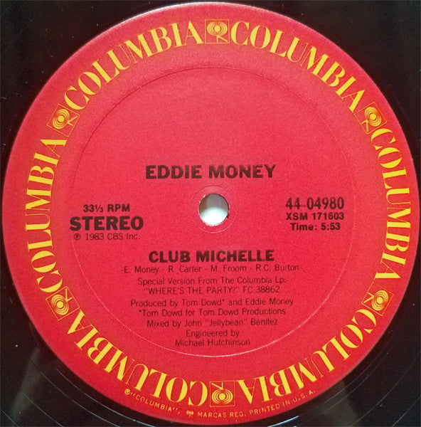 Eddie Money : Club Michelle (12", Single)