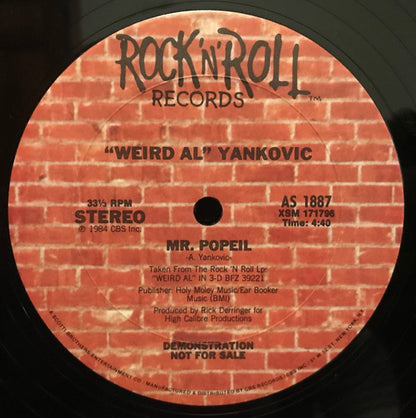 "Weird Al" Yankovic : I Lost On Jeopardy (12", Single, Promo)