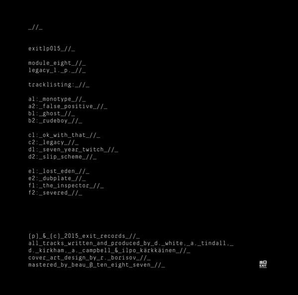 Module Eight : Legacy LP (3x12", Album)