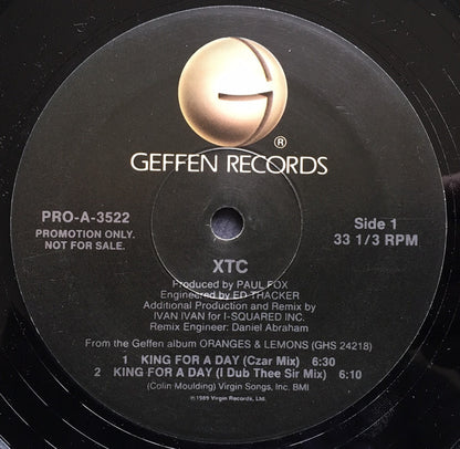 XTC : King For A Day (12", Single, Promo)