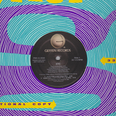 XTC : King For A Day (12", Single, Promo)