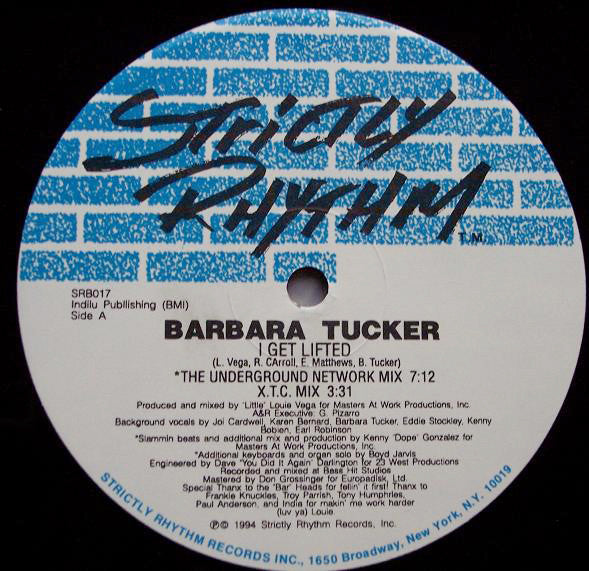 Barbara Tucker : I Get Lifted (2x12")