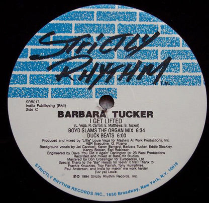 Barbara Tucker : I Get Lifted (2x12")