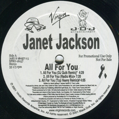 Janet Jackson : All For You (12", Promo)
