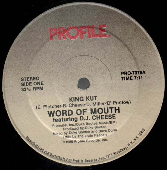 Word Of Mouth (2) Featuring D.J. Cheese* : King Kut (12", Single)