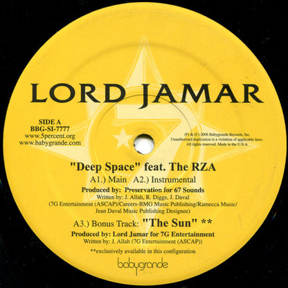 Lord Jamar : Deep Space / The Corner, The Streets (12")