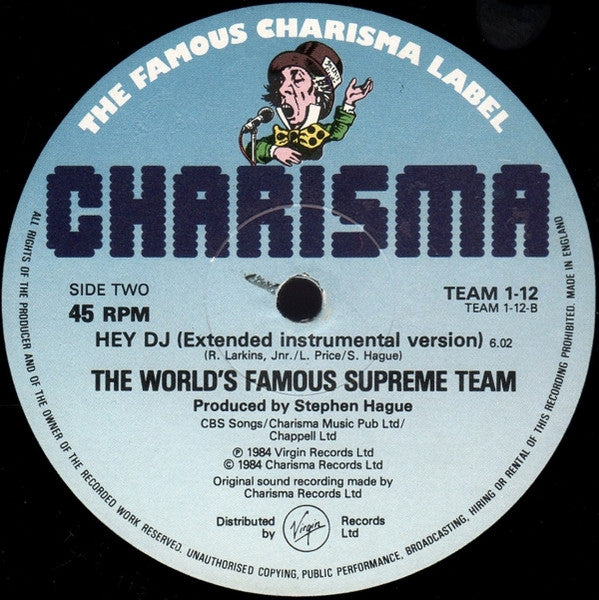 World's Famous Supreme Team : Hey! D.J. (12")