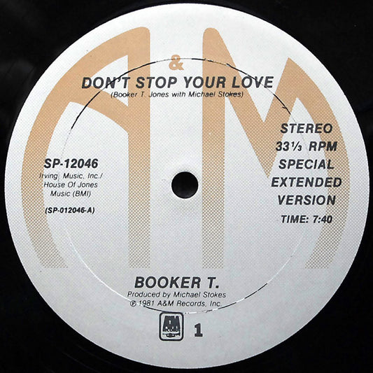 Booker T.* : Don't Stop Your Love (12", MR)