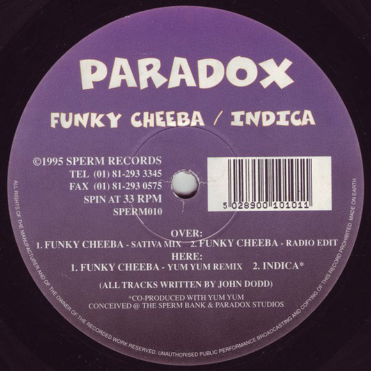 Paradox (2) : Funky Cheeba / Indica (12")