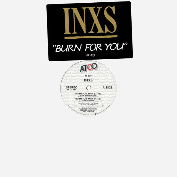 INXS : Burn For You (12", Promo)