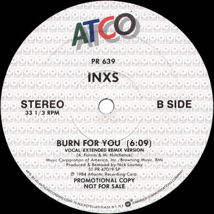 INXS : Burn For You (12", Promo)