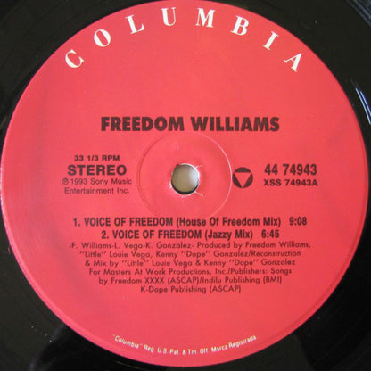 Freedom Williams : Voice Of Freedom (12", Single)