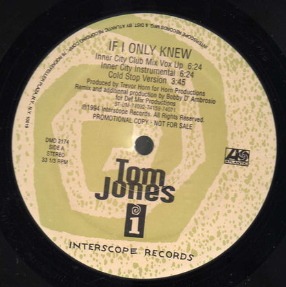 Tom Jones : If I Only Knew (12", Promo)
