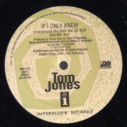 Tom Jones : If I Only Knew (12", Promo)