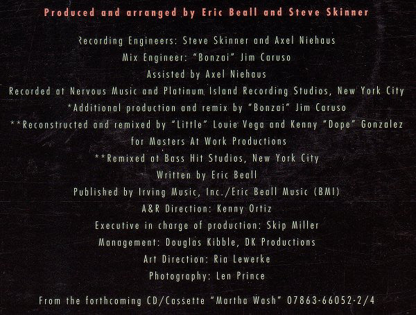 Martha Wash : Carry On (12")