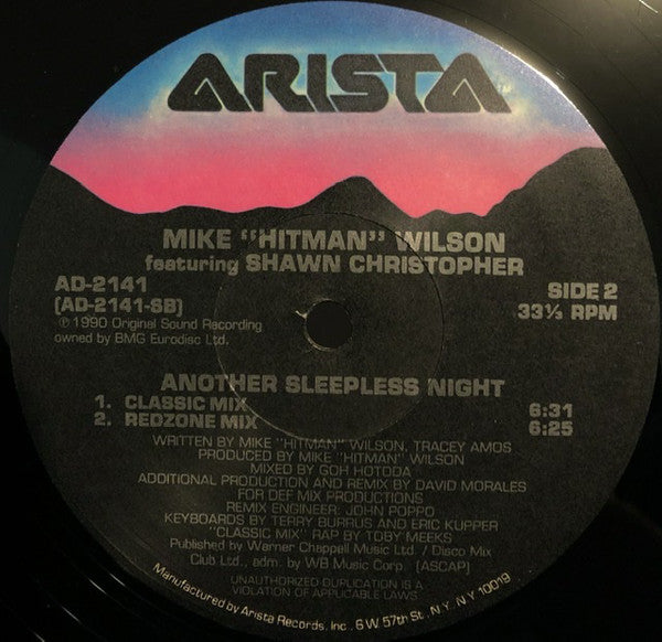 Mike "Hitman" Wilson Featuring Shawn Christopher : Another Sleepless Night (12")