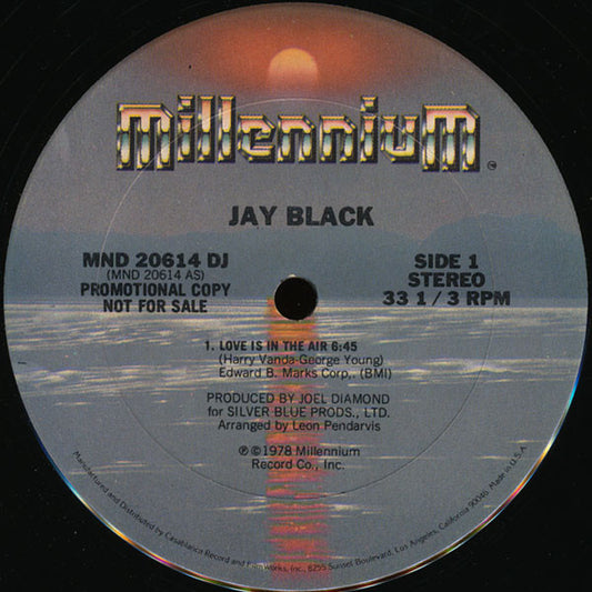 Jay Black : Love Is In The Air (12", S/Sided, Promo)