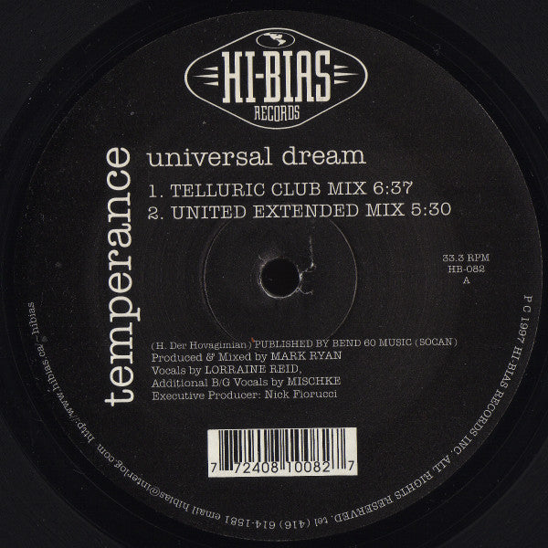 Temperance : Universal Dream (12")