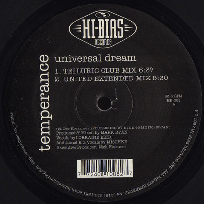 Temperance : Universal Dream (12")