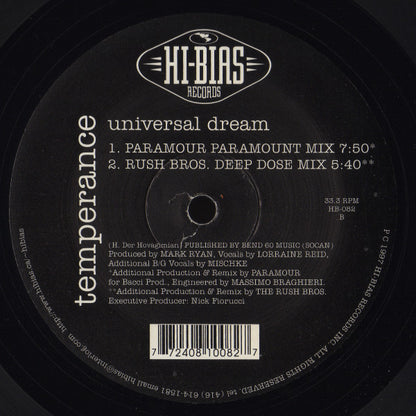 Temperance : Universal Dream (12")